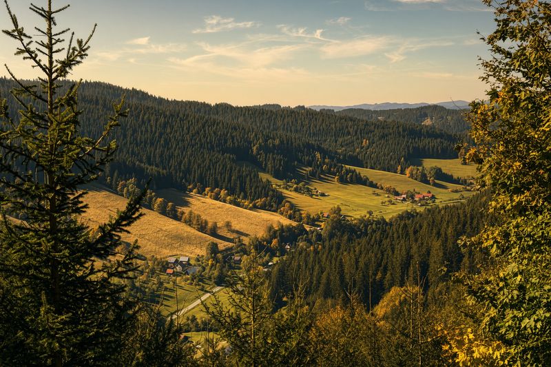 Výhled do beskydského údolí